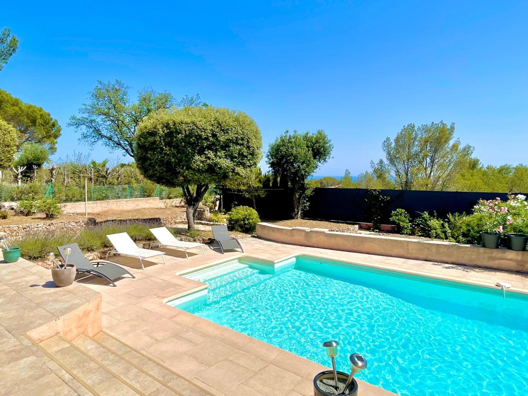 Charming French Riviera Villa // Pool, Seaview, Ac, 9Pax // Saint-Raphaël Exterior foto
